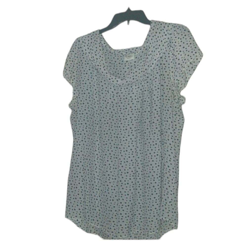 Black polka dot blouse